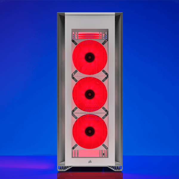 Corsair ML120 LED Elite 120mm Red LED Cabinet Fan (Single Pack - White Frame)